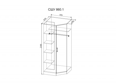 Шкаф угловой Софи СШУ 860.1